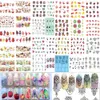 58 feuilles fruits collier bijoux Paern ongles autocollants Nail Art transfert d'eau autocollants mixte ongles conseils décalcomanies décor Z4555123386032