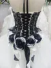 2019 New Black White Ball Gown Lace Quinceanera Dresses Crystals For 15 Years Sweet 16 Plus Size Pageant Prom Party Gown QC1039