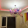 Luxury Crystal Chandelier Lights Multicolor för matsal Butik Living Room Lights Hem Inomhuslampa Lusstres Ljusa Lampor