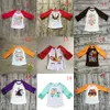 Ação de graças Do Bebê meninas menino Flor unicórnio impressão T-shirts 2018 outono Plissado camisa de manga Longa Tops de algodão crianças Tees crianças Roupas C5033