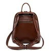 Vintage Genuine Leather Women Backpack Oil Cow Leather Teenage Girls Casual School Bag Female Retro Travel Bag Bagpack1