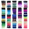 Kanekalon Braiding Hair Extensions Three Tone Ombre Blue Synthetic Braids Hair Xpression Jumbo Crochet Hair 24 Inch 100gPie5705549