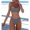 Удобный сексуальный без бретелек Bandeau Push-UP Женщины Bikini набор бюстгальтер купальники купальники купальники бразильские купальники женщины бикини сексуальный купальник