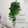 Wall Decor artificial Greenery fake Plant Ivy Leaf Plastic Garland Vine artificial flowers Fake Foliage wall Hanging latex green p2149035