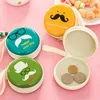 Creative Iron Bearded Mini Portable Storage Bag Round Coin Purse Key coin Boxes Earphone Headphones data Cable Charger boxes Package