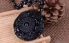 Wholesale - Natural Obsidian Black Jade Pendant Chinese Dragon phoenix Eight Diagrams A43