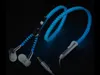 LED Lichtgevende oortelefoon Gloed in de donkere hoofdtelefoon metalen rits nachtverlichting Gloeiende headset met microfoon Handsfree voor iPhone X Samsung S8