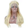 High Quality Free Shipping Russian Blonde Color Straight With Baby Hair 130% 150% 180% Brazilian Full Lace Human Hair Wig For Women