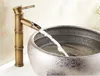 Antiker Bambus-Badezimmerhahn mit Bronze-Finish, Waschbecken, Wasserhahn, Einzelgriff276N