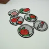 patch di rosa da ricamo