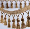 12Meter Hydrange Tassels Bead Pendant Hanging Lace Trim Ribbon For Window curtain wedding Party Decorate Apparel Sewing DIY