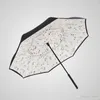 С C рук непромокаемые зонтик ветрозащитный обратный двойной слой перевернутые зонтики мягкие анти занос Bumbershoot мульти цвета 35 КК ББ