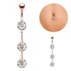 Crystal Flower Dangle Belly Button Rings Barbell Sexy Beach Surgical Steel Belly Piercing Navel Piercing