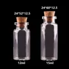 50st 12ml 15ml Små glasflaskor med korkproppar tomma kryddflaskor burkar Gift Hantverksflaskor