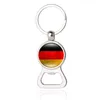 Flesopener sleutelhanger voetbalsleutel ringen country vlaggen bier EDC Souvenir Qatar Spanje Portugal Brazilië voetbalfans Gift Car Keyrings Holder