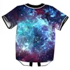 En gros Livraison Gratuite 3D Baseball Jersey Espace Numérique Galaxy Imprimer Hommes T Shirt Casual Hip Hop Tee Shirt