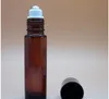 Rotolo vuoto su flaconi di vetro ambrato da 10 ml [RULLO IN ACCIAIO INOSSIDABILE] Roll on ambrato ricaricabile per aromaterapia, profumo essenziale