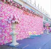 60x40cm romantisk konstgjord rosehortensia blomma vägg för bröllopsfest scen och bakgrund dekoration många färger