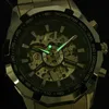 Vinnare Automatisk Watch Mäns Classic Transparenta Skelett Mekaniska Klockor Forsining Clock Relogio Masculino Med Box