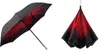 6 couleurs nouveau design LED inversé voyage parapluie inversé voitures avertissement avec lampe de poche pour la nuit cadeaux sûrs parapluie flash DHL FEDEX gratuit