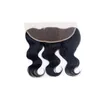 Cheveux humains vierges brésiliens 2 paquets avec 13X4 dentelle frontale vague de corps Extensions de cheveux oreille à oreille frontaux fermeture paquet 10-28 pouces