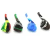 Skull Colorful Silicone Mini Rökning Pipe Glass Bowl Beautiful Color High Quality Innovative Unique Design Easy Cleaning Carry DHL