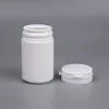 20PCS frete grátis / lot encaixe seguro fácil puxar garrafa tampa, recipientes de plástico 80ml branco doces pill plástico