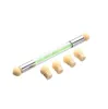 Hohe Qualität Picking Doting Gradient Pen Pinsel 6 Schwamm Set Glitter Pulver Nail art Tools M19 # 25