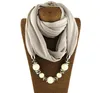 Pendant Scarf Necklace Bohemia Necklaces For Women Chiffon Scarves Pendant Jewelry Wrap Foulard Female Accessories GA369