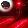 自転車ライトバイクテールライト防水サイクリングリアセーフティ警告5 LED 2レーザー3モード点滅双方向ライトテールランプ