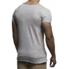 T-shirt manches courtes col en V pour homme, estival et Sexy, à la mode, noir uni, décontracté, Slim, 258S