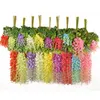 Artificial ivy flowers Silk Flower Wisteria Vine flower Rattan for Wedding Centerpieces Decorations Bouquet Garland Home Ornament IF01