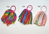 18 PCS Girl O-Korker Bonytail Holder Rainbow Hair Associory Corker Tassel Turpleers Hair Flower Flower Lister Curly Headwear PD002