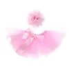 Baby pasgeboren fotografie rekwisieten baby tutu rok foto rekwisieten + bloem hoofdband hoed voor pasgeboren baby fotografie accessoires roze