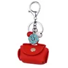 Mini läder plånbok legering knapp hänge tillbehör Noosa knapp Jingle Bells Charms Bilnyckelring dam nyckelringar för barn