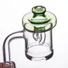 Glas kolhydratlock Dual riktningslock rökningstillbehör för 25 mm od kvarts banger nagelvattenrör dabber bongs dab oljeriggar