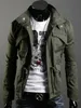 2018 New Slim Sexy Top Designed Mens Jacket Coat Turn Down Collar jaqueta Black Army Green Gray England Style NZ24 Dropshipping S914