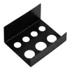 2pcs 7 Holes Black Stainless Steel Tattoo Ink Cup Permanent Makeup Pigment Cups Caps Storage Container Rack Holder Stand