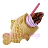 Machine électrique de gaufrier de forme de poisson de crème glacée/taiyaki commercial de bouche ouverte faisant le gaufrier de poisson