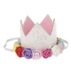 Baby Mini Geburtstag Hut Haarband Prinzessin Königin Krone Party Haarband Elastisches Stirnband Kopf Tragen Hut Kleinkind Kinder Headwrap Haar Zubehör