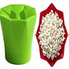 Skål mikrovågsugn silikon verktyg popcorn behållare skål geometrisk form popcorn bucket western style hink direkt uppvärmda verktyg