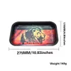 Maat 175 * 275mm Metalen Rolling Lade Handroller Lion Skull Hornet Rolling Trays Rolling Case Machine Tools Tabak Opslaglade