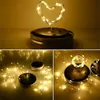 10 LED Solar Mason Jar Lid Fairy String Light Garden Hanging Lamp Wedding Christmas Outdoor Decoration