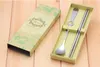 Love Heart Dinnerware Sets Wedding Favor Party Gift Stainless Steel Cutlery Set Tableware Feast Chopsticks and spoons