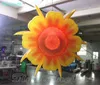 Fleur de soleil gonflable décorative de 2m, tournesol jaune suspendu au plafond pour décoration de scène