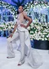 Elegante Ellie Saab Macacão Vestidos de Noite Com Overskirts Querida Renda Formal Vestido de Baile Árabe Saudita Dubai Festa Africana Dre5321983