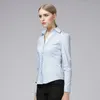 Herbst 2018 Bluse Hemd Frauen Blusas Plus Größe Blusa Büro Blusen Hemden Weiß Schwarz Blau Langarm Tops Formale Kleidung
