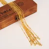 24k Fine Gold Filled select Girl Women/Men 12pcs/Lot assemble Length 50CM Wholesale Small Size Chain Thin Necklaces