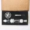 wholesale Kit de colector de vidrio de 10 mm con juego de clavos gr2Titanium Mini Glass Bong Oil Rig reciclador dab rig accesorios para fumar