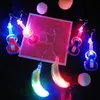 Korean fashion temperament colorful luminous guitar /violin /Banana Earrings female personality ear jewelry earrings LZ1766